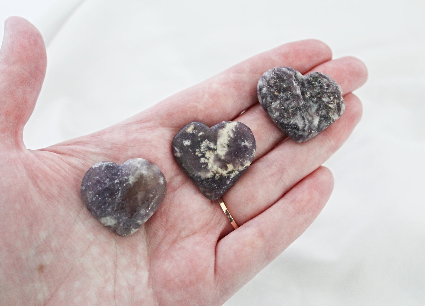 Lepidolite Hearts