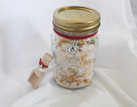 Summer Bath Salts featuring Citrine and Calendula