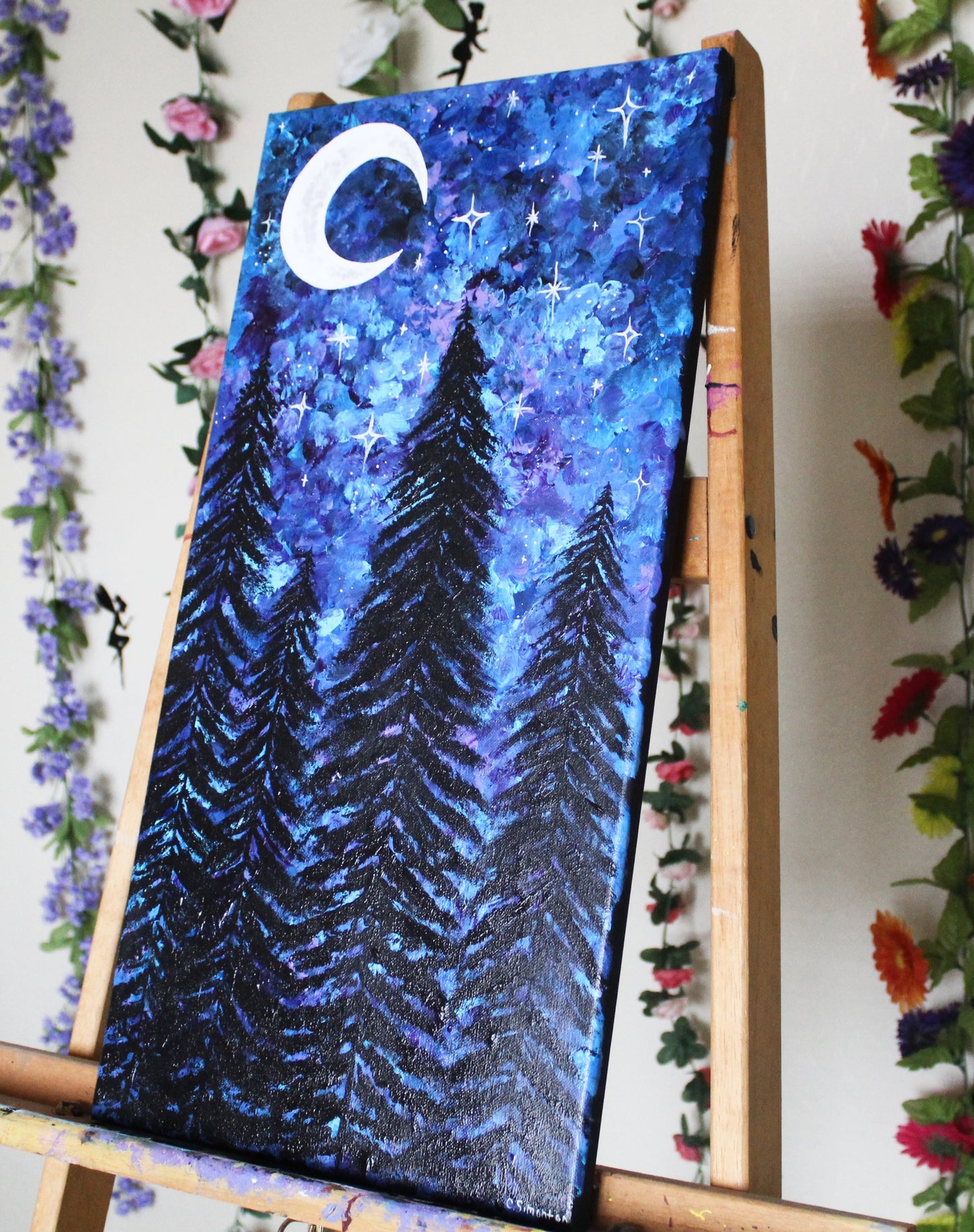 Night Sky Large Acrylic Painting