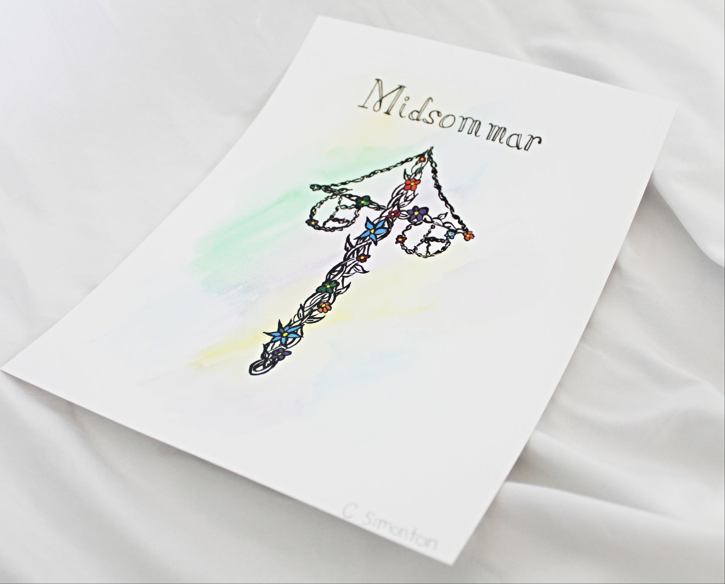 Midsummer Maypole Art Print