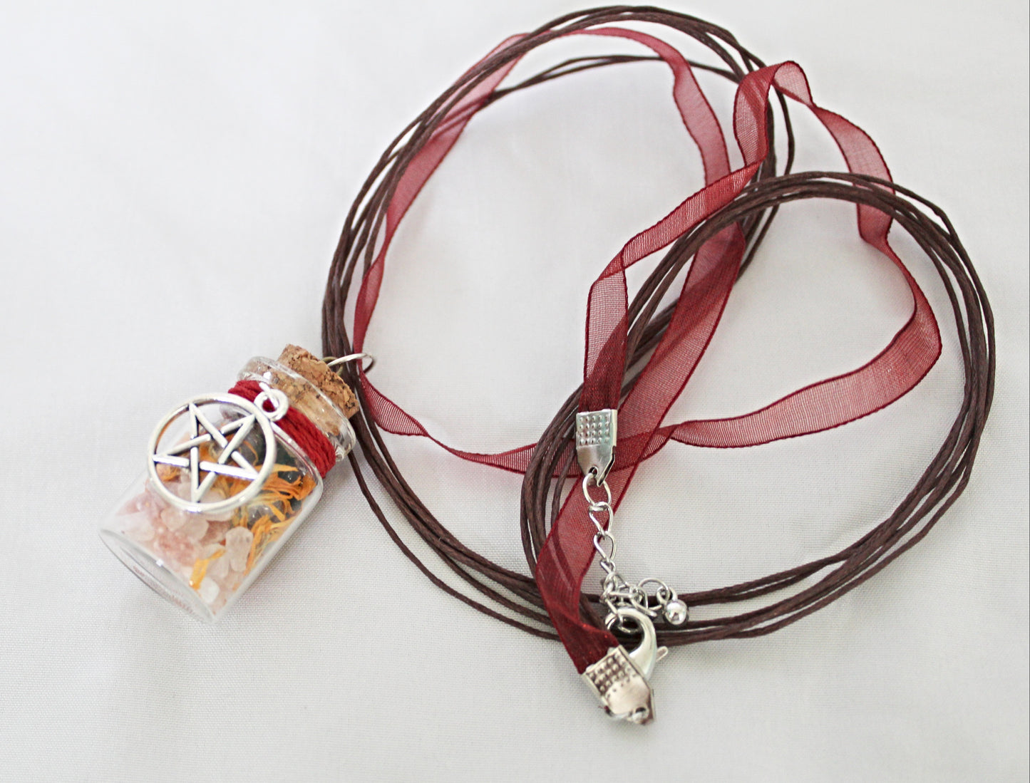 Pentagram Little Jar of Happiness Necklace