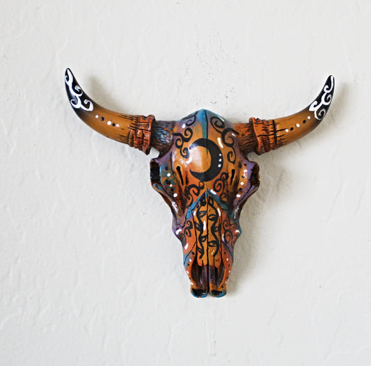 Miniature Bull Skull Wall Hanging