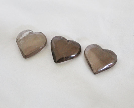 Smoky Quartz Hearts