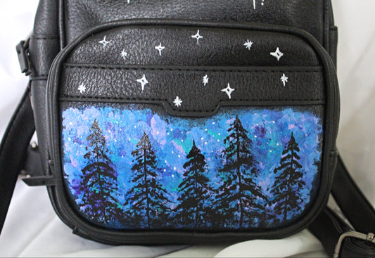 Painted Mini Backpack featuring Forest Scene