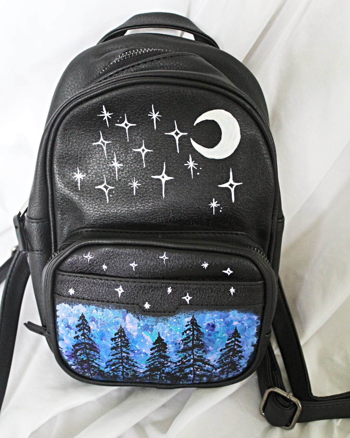 Painted Mini Backpack featuring Forest Scene