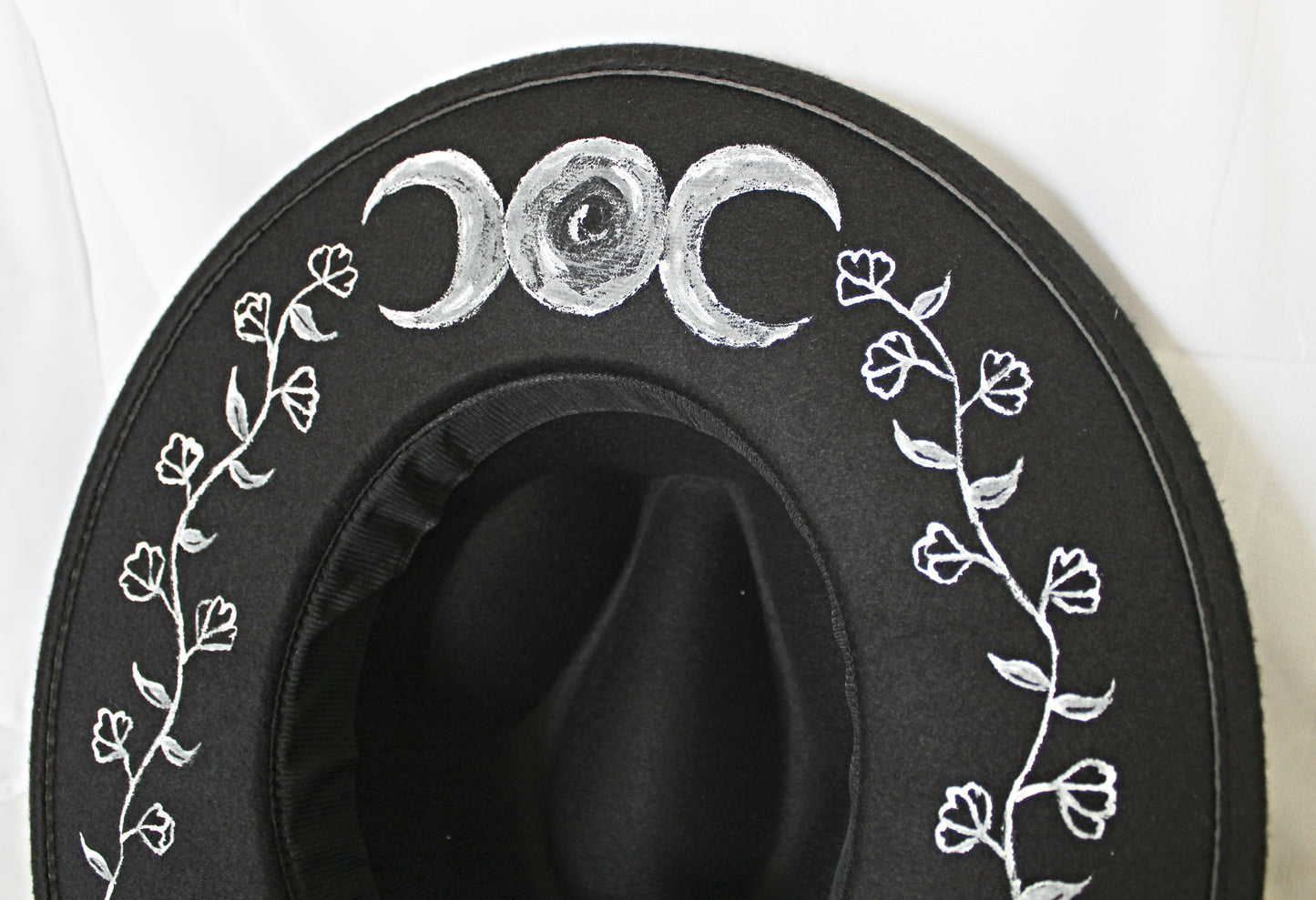 Hand Painted Triple Moon Hat