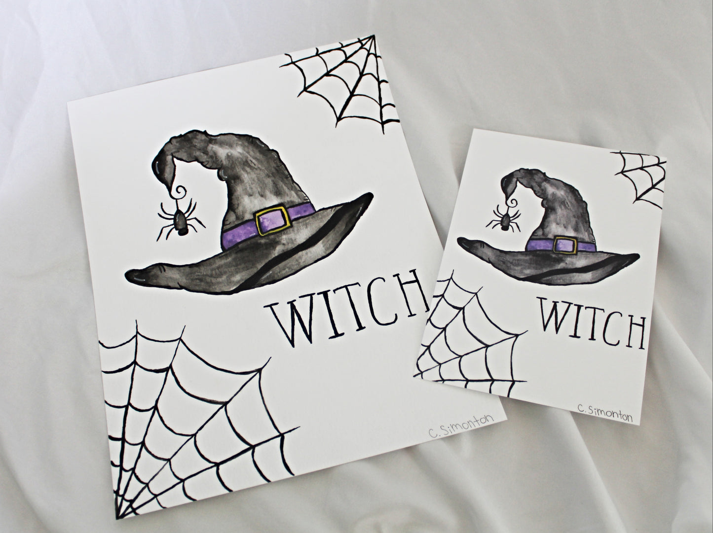 Witch Hat Watercolor Painting Art Print