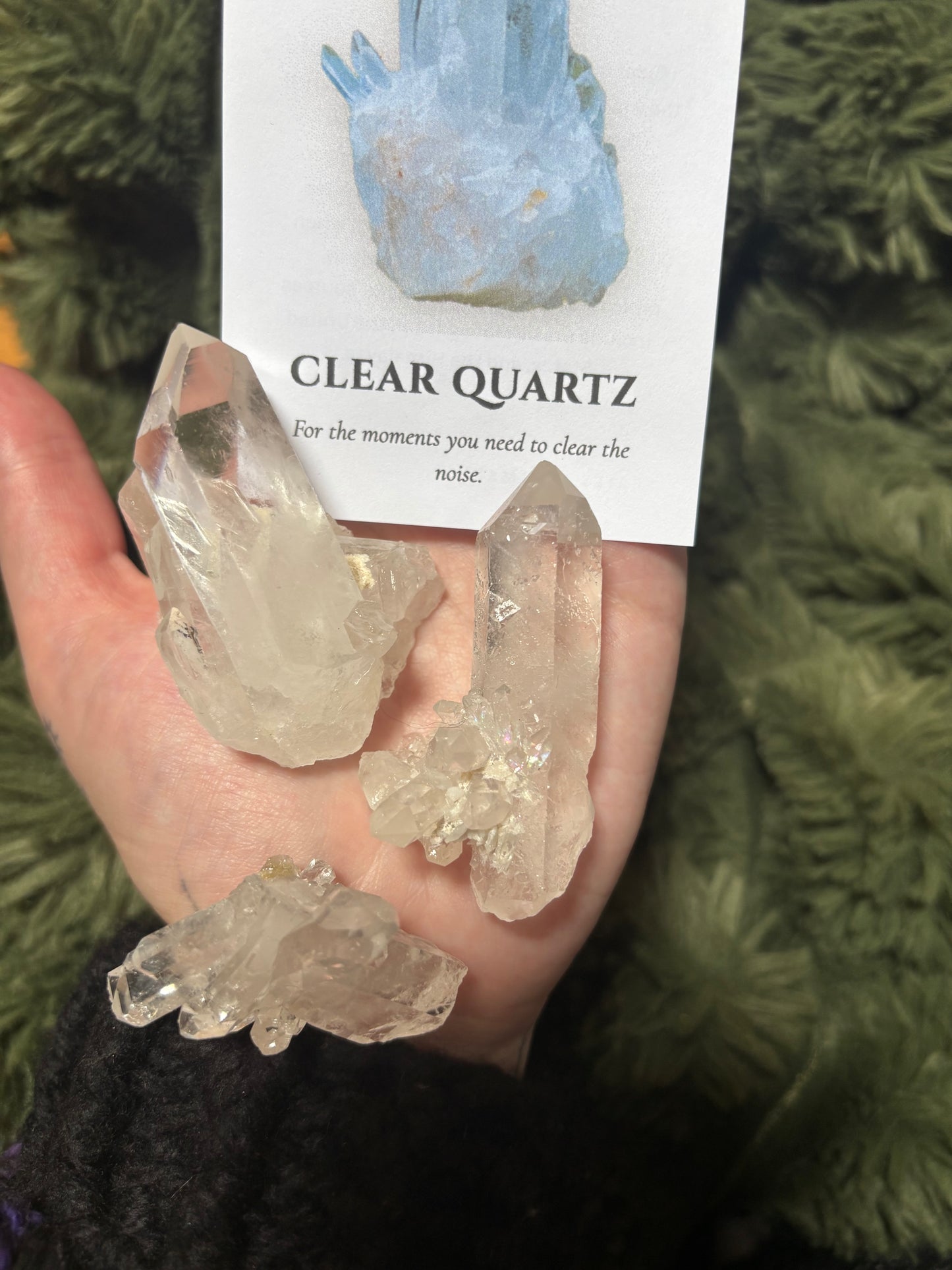Clear Quartz Crystal Clusters