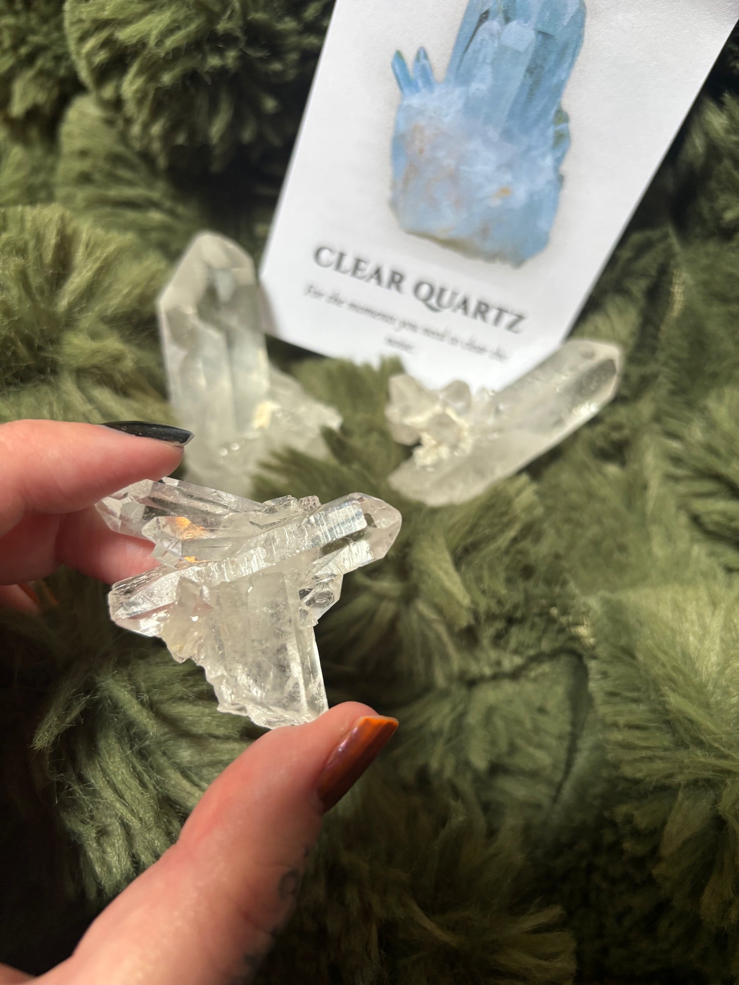 Clear Quartz Crystal Clusters