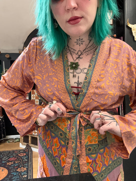 Orange Witch Cloak Robe M/L