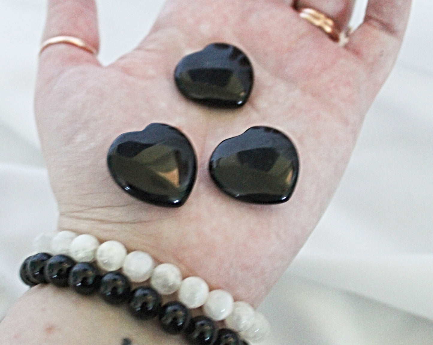 Black Obsidian Crystal Heart Carving