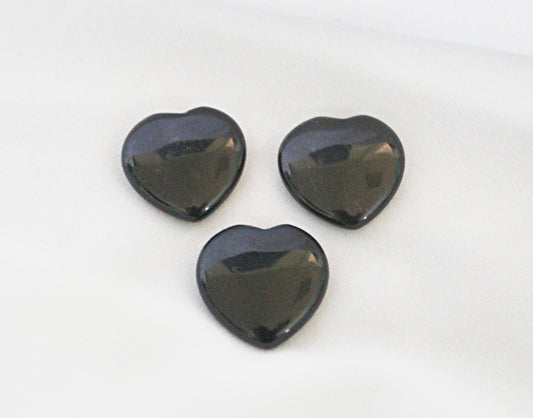 Black Obsidian Crystal Heart Carving