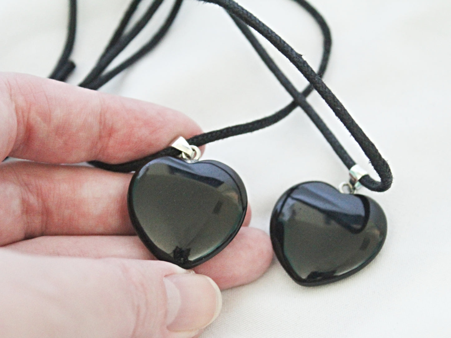 Black Obsidian Heart Necklace