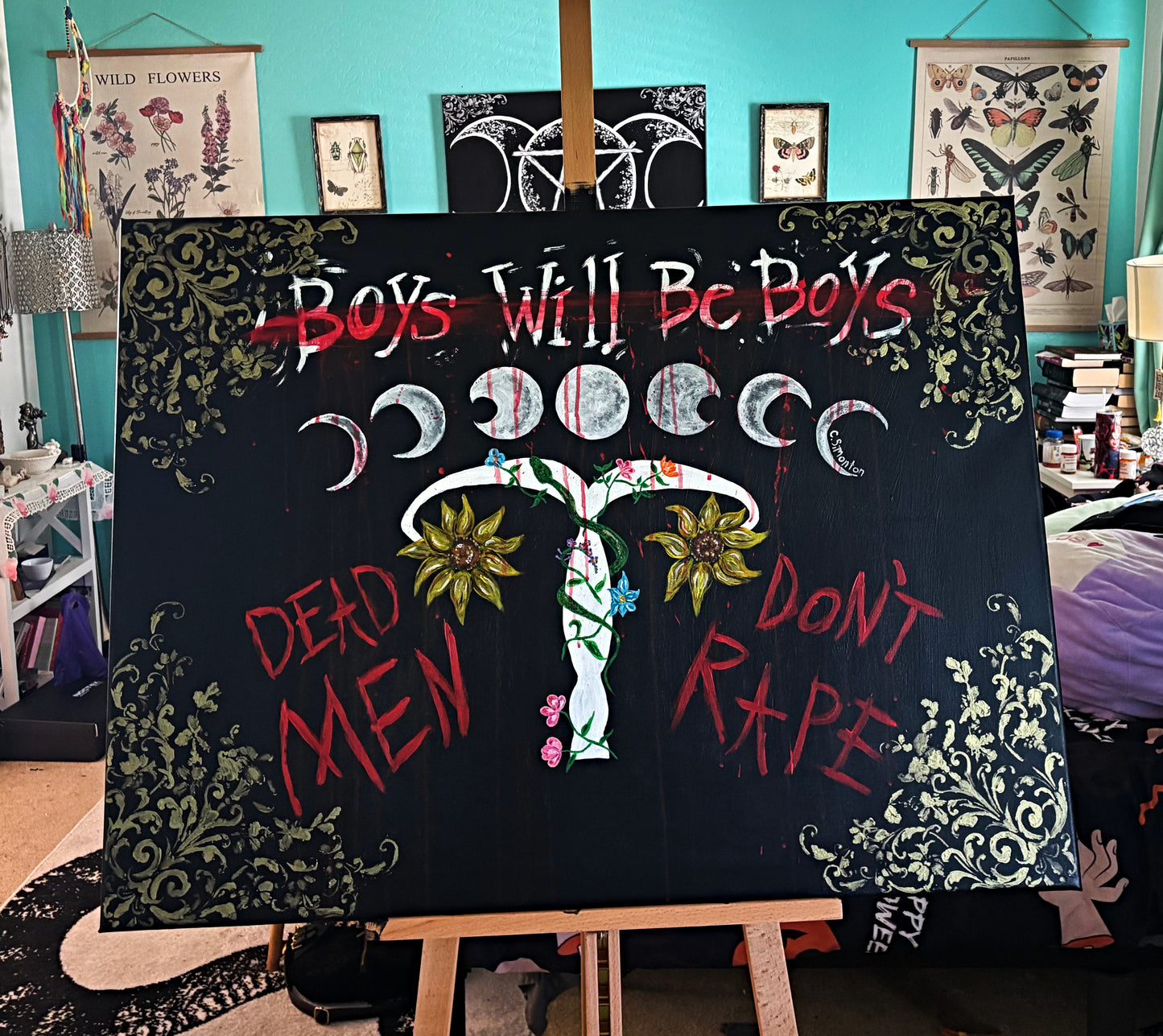 Boys Will Be Boys  Dead Men Don't Rape Acrylic Painting