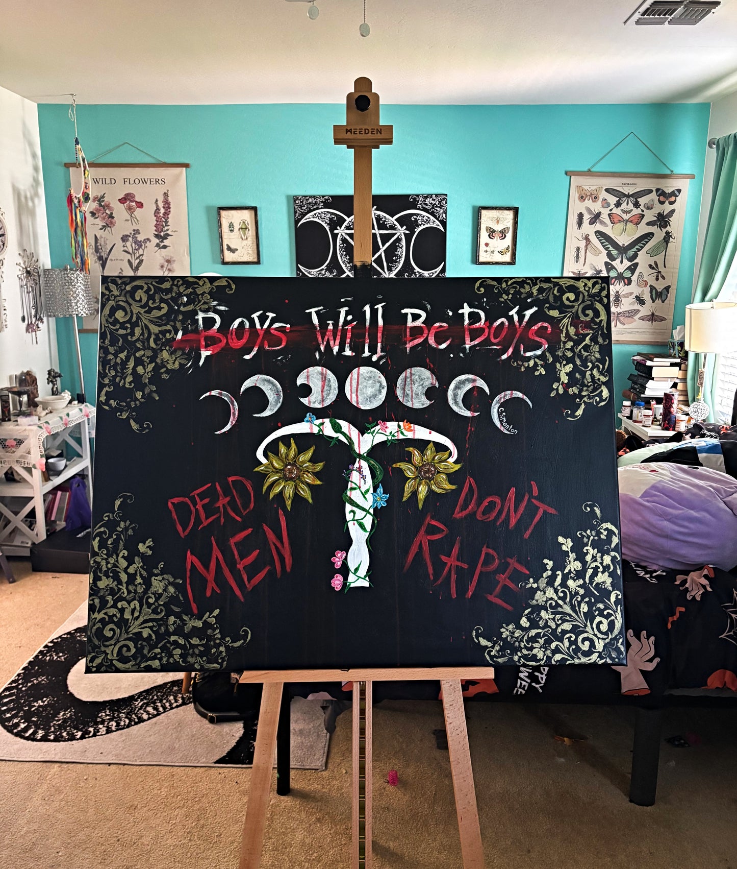 Boys Will Be Boys  Dead Men Don't Rape Acrylic Painting