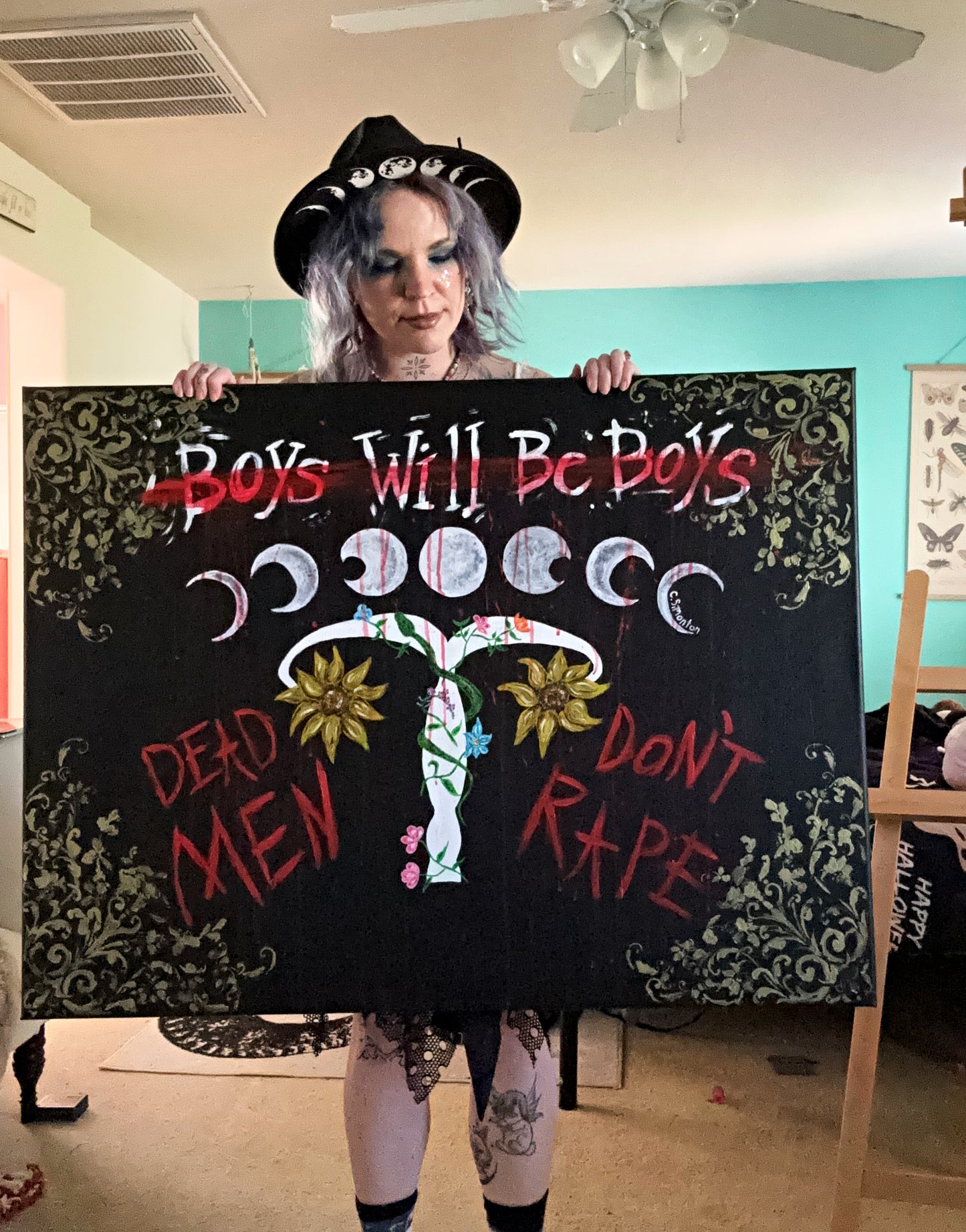Boys Will Be Boys  Dead Men Don't Rape Acrylic Painting
