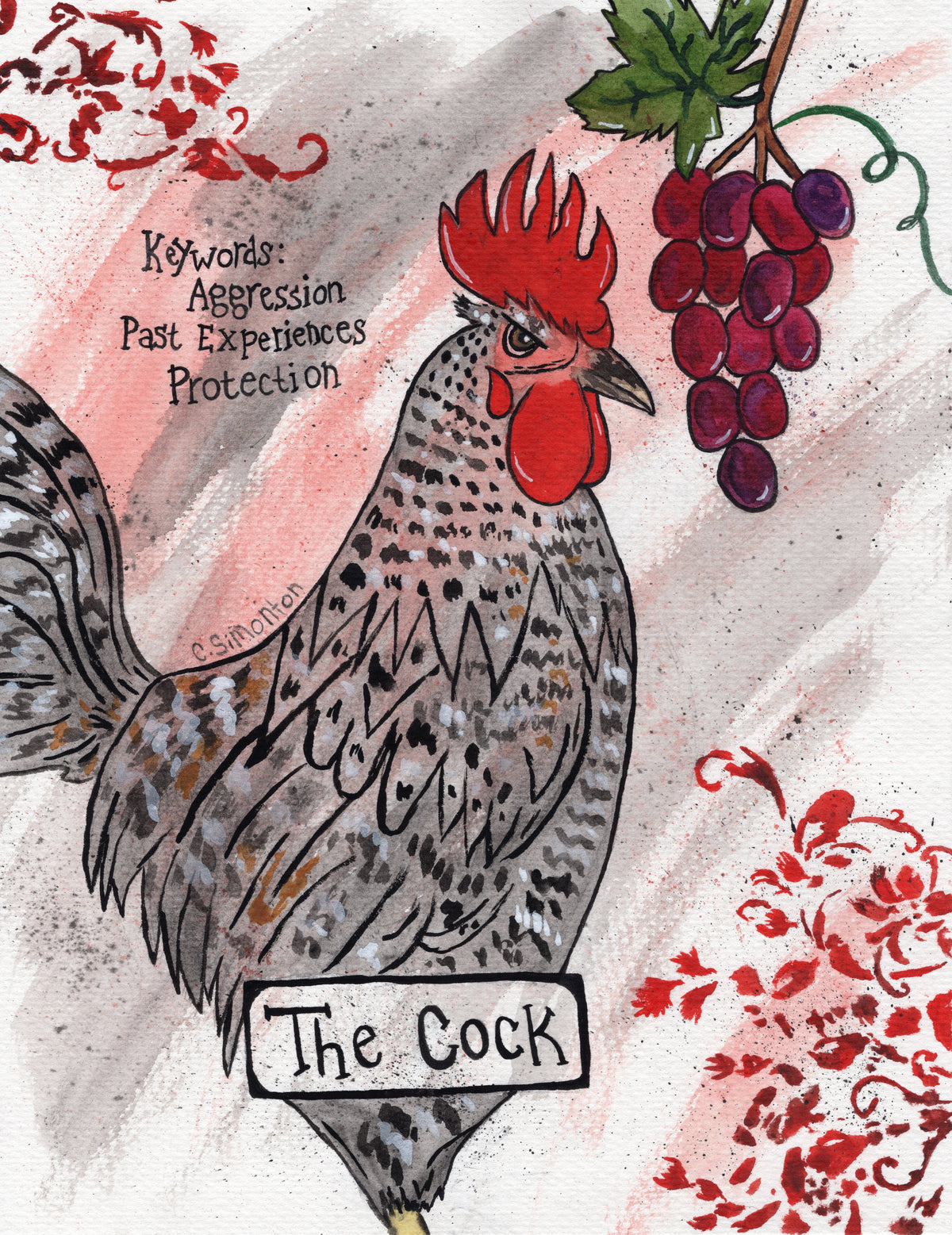 Rooster The Cock Art Print