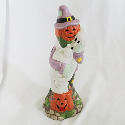 Vintage Pumpkin and Ghost Figurine