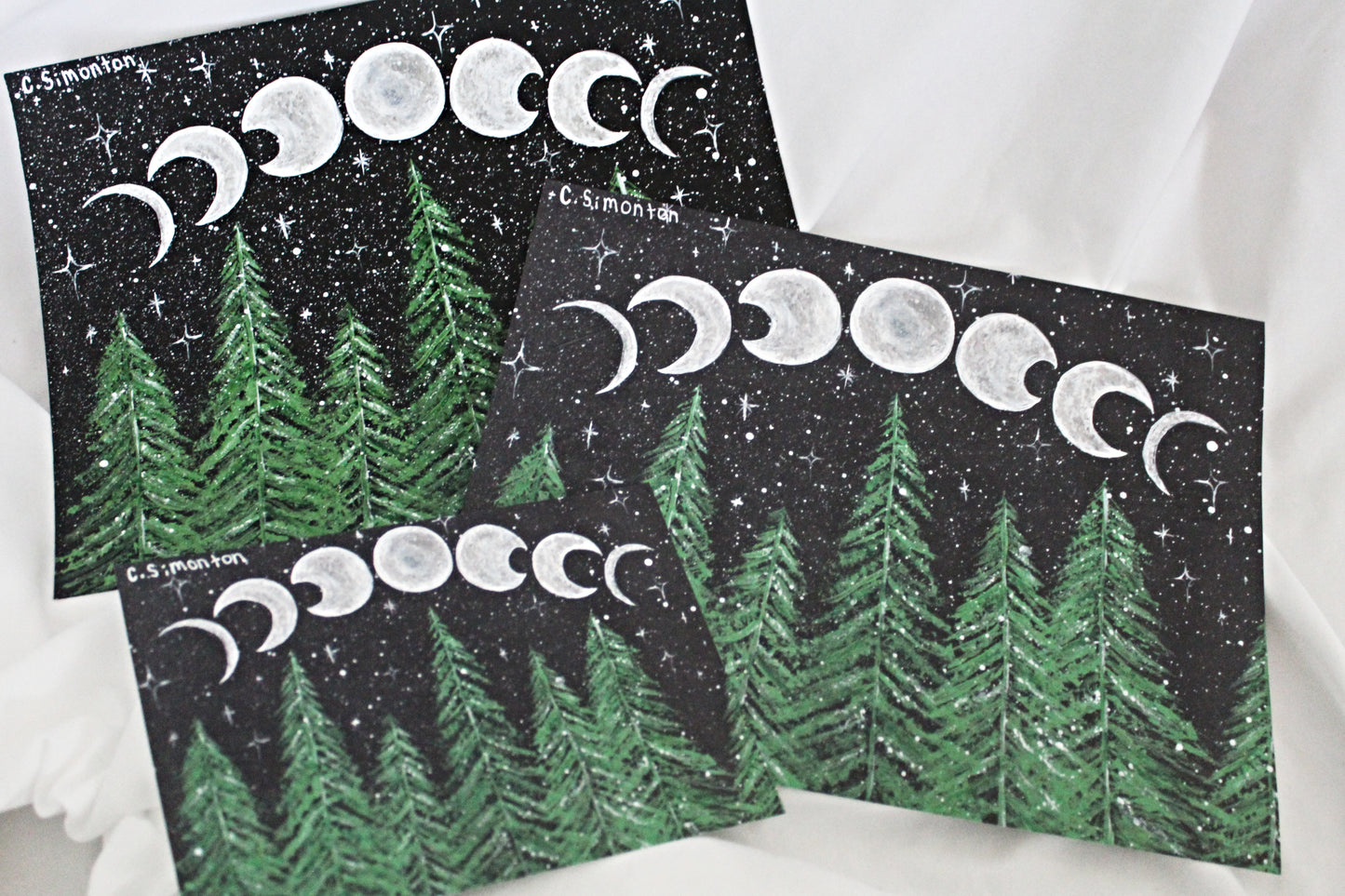 Forest Moon Phases Art Print