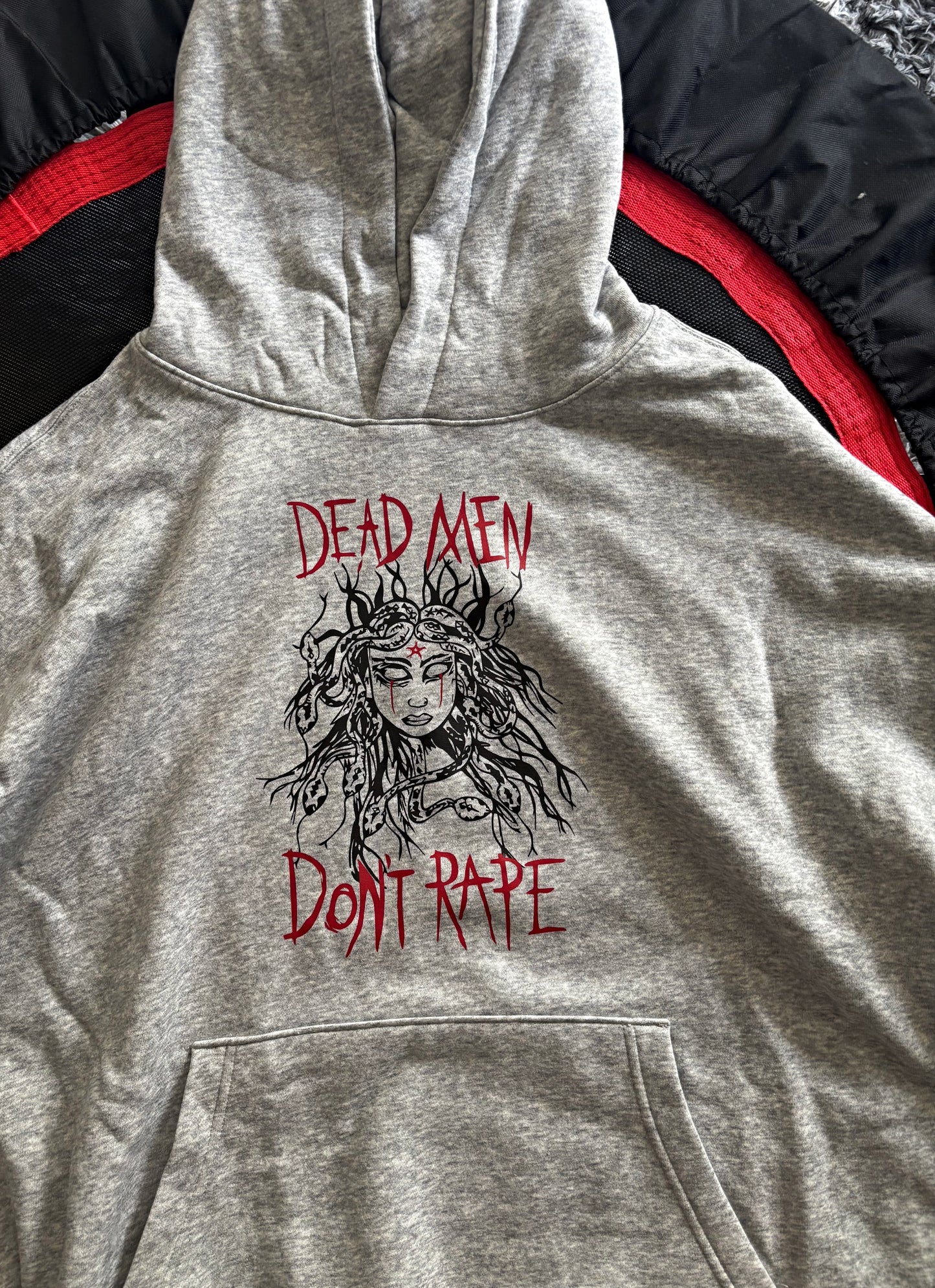 Medusa Dead Men Don't Rape Light Gray Hoodie