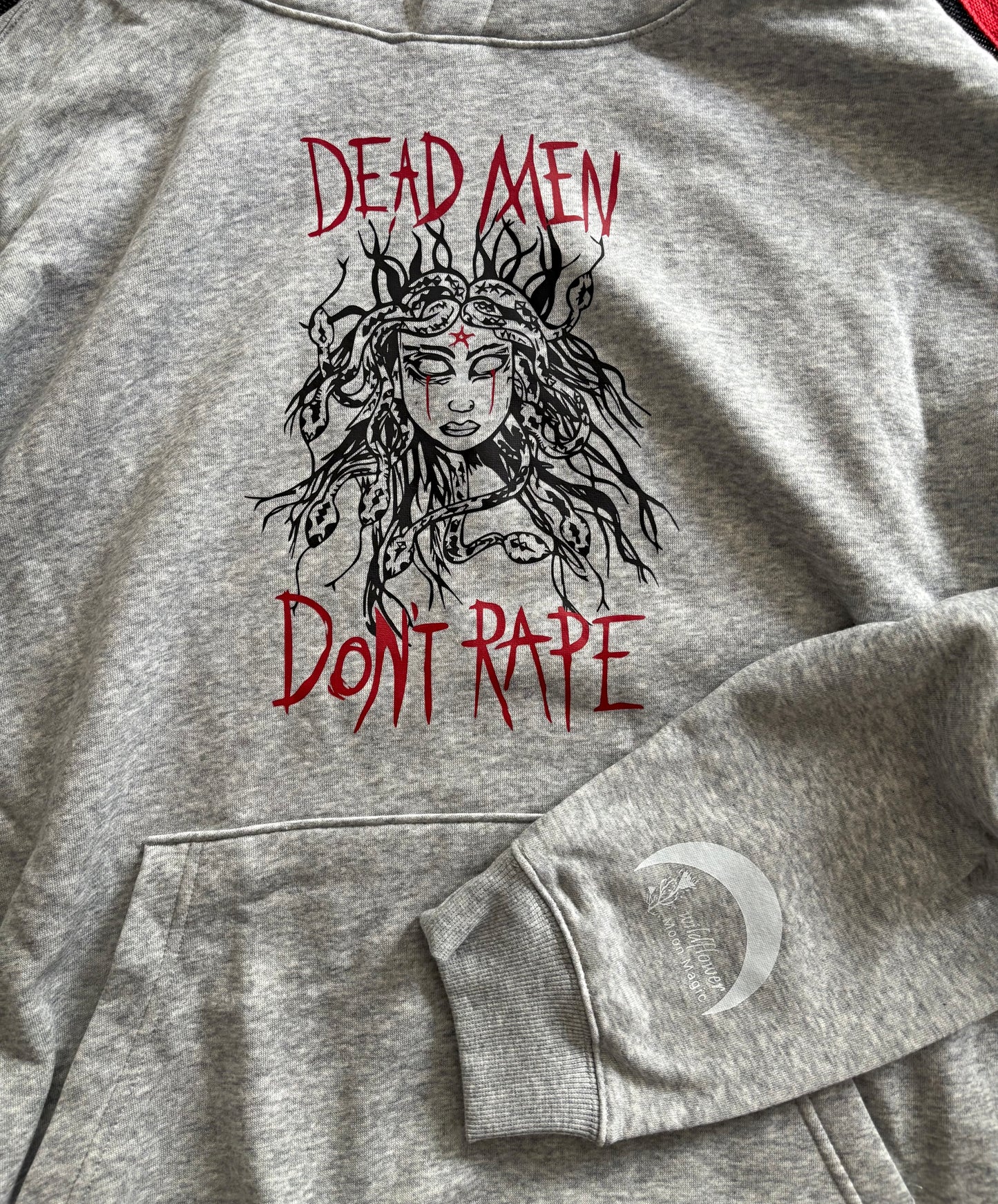 Medusa Dead Men Don't Rape Light Gray Hoodie