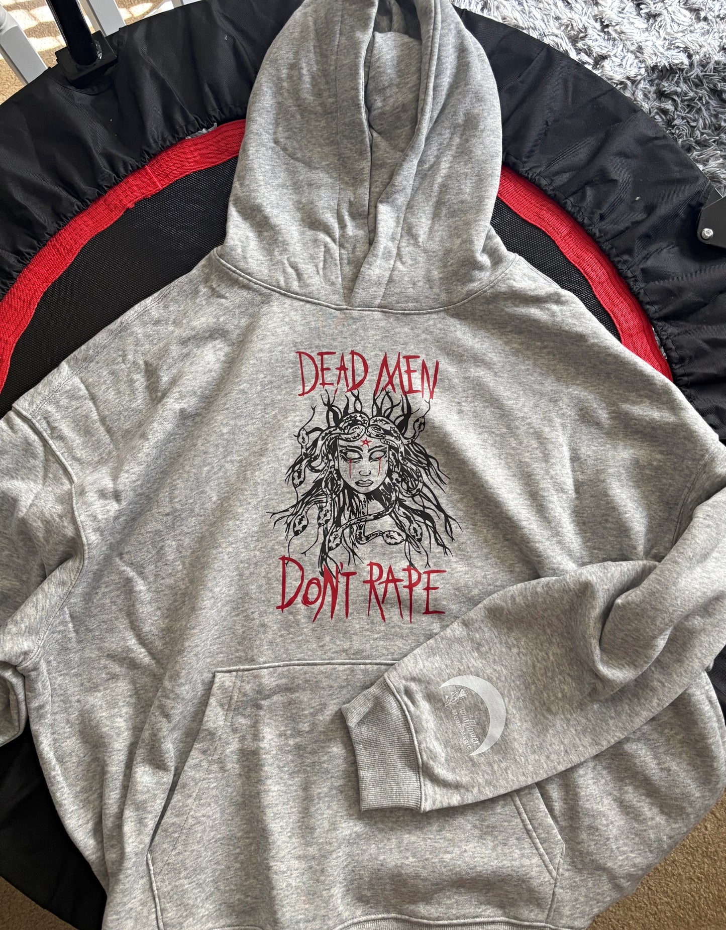 Medusa Dead Men Don't Rape Light Gray Hoodie