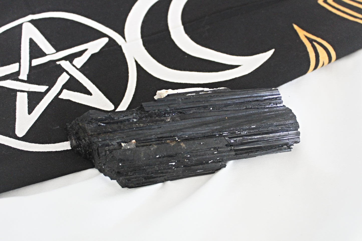 Large Black Tourmaline Crystal Cluster Specimen
