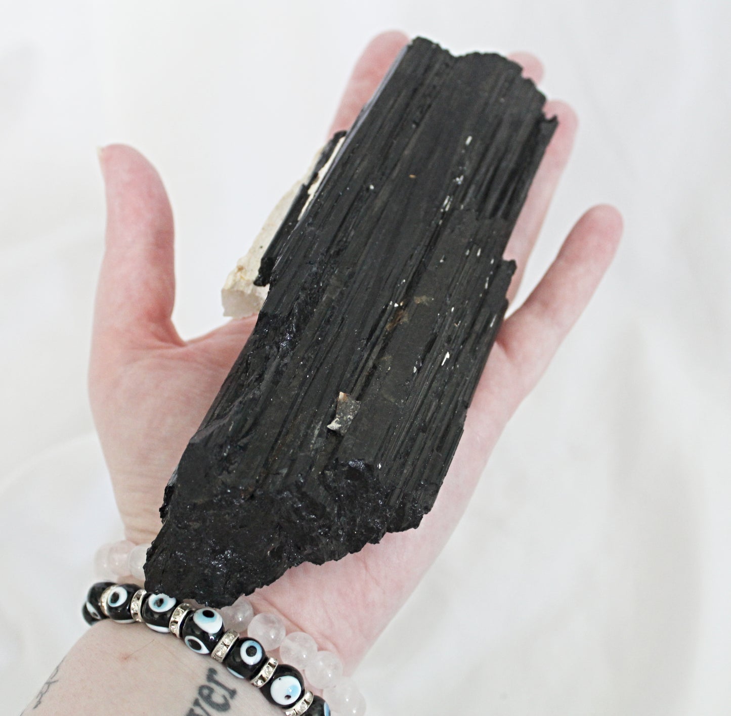 Large Black Tourmaline Crystal Cluster Specimen