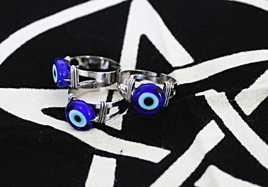 Evil Eye Protection Adjustable Ring