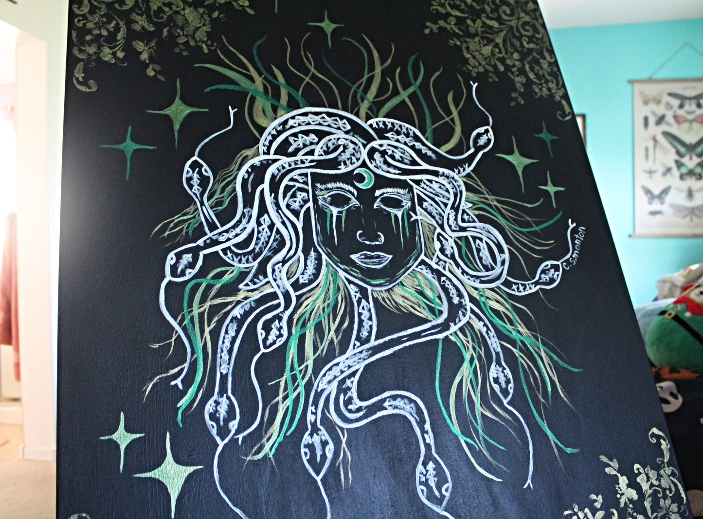 Large Medusa Acrylic Painting