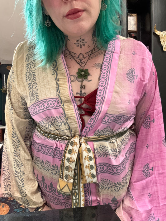 Pink Witch Cloak Robe M/L