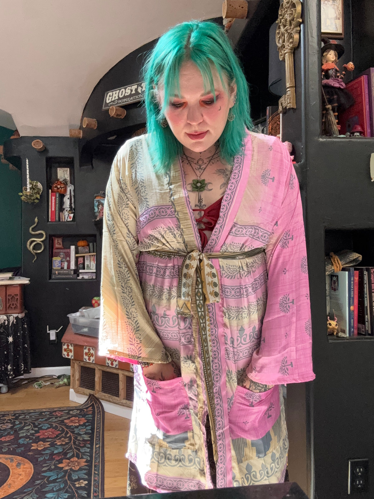 Pink Witch Cloak Robe M/L