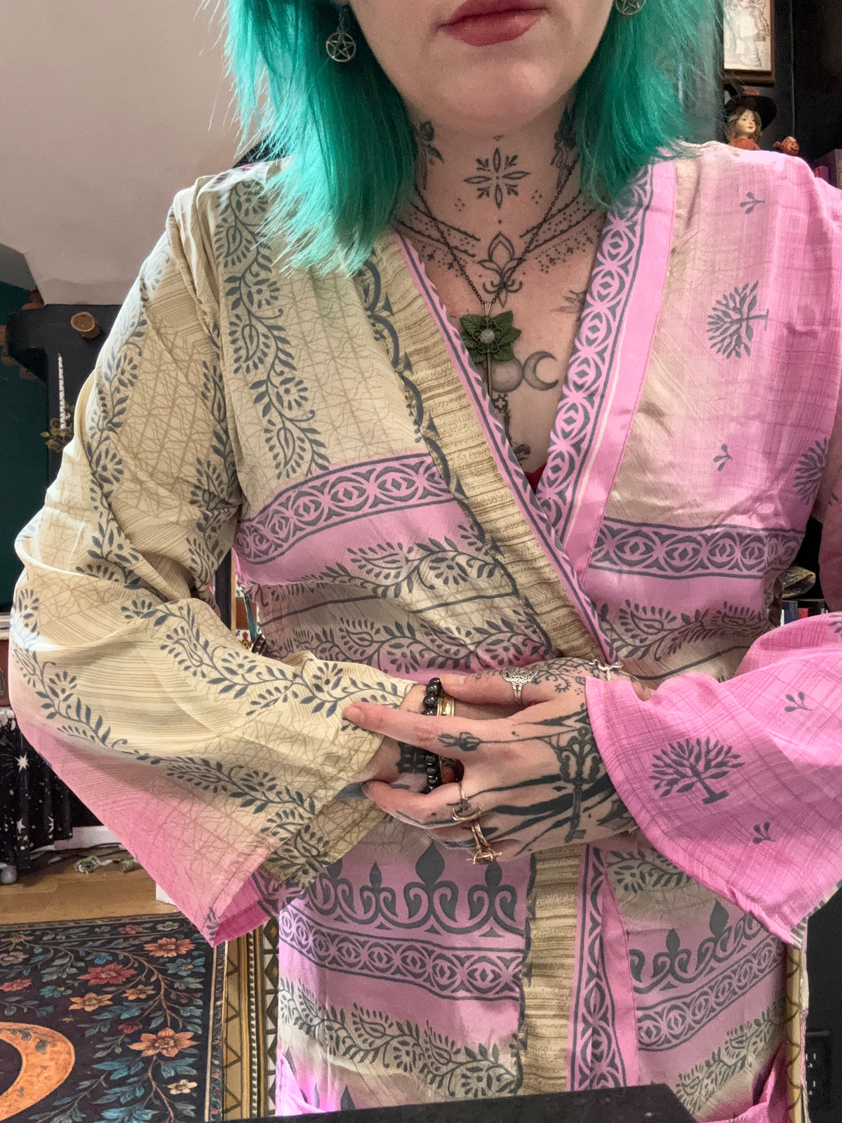 Pink Witch Cloak Robe M/L