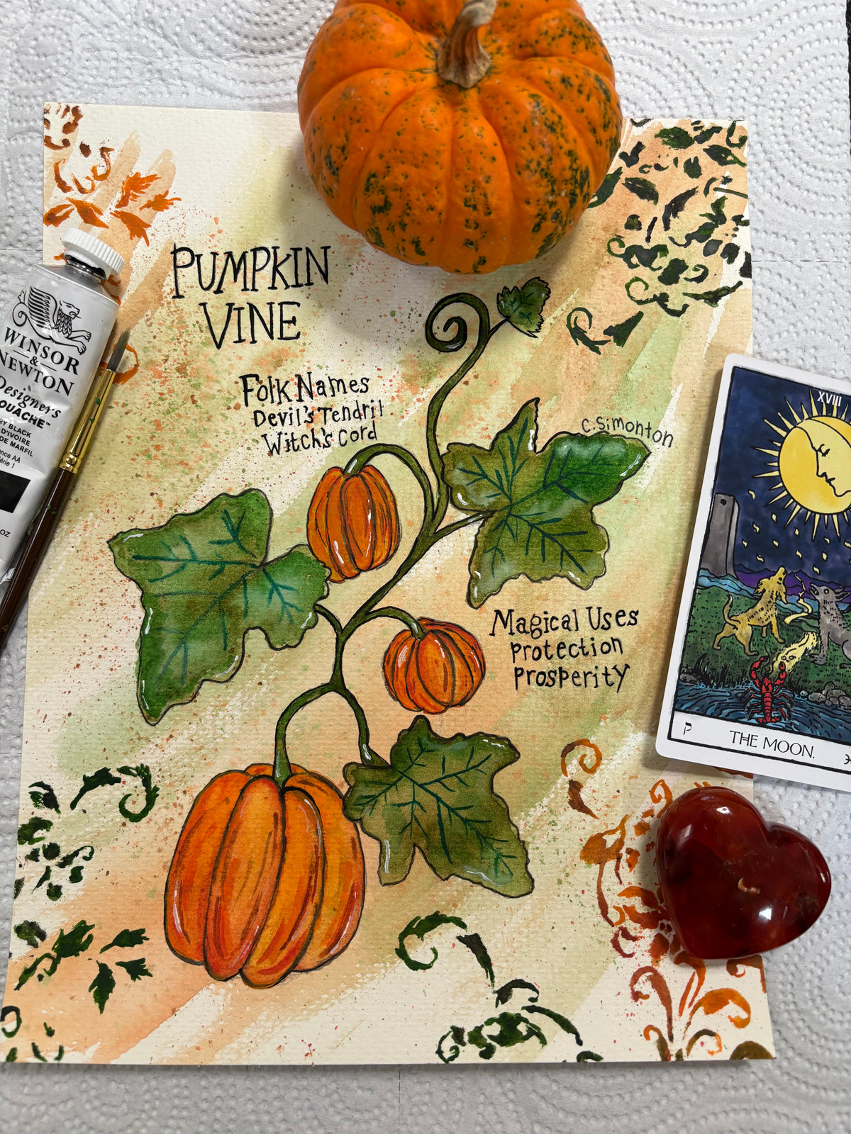 Pumpkin Vine Art Print