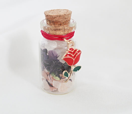 Rose Charm Wildflower Spell Jar