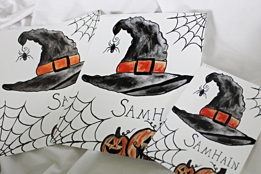 Samhain Witch Hat Art Print