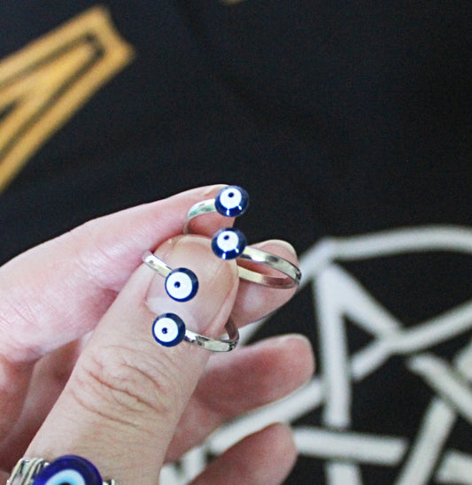 Evil Eye Protection Adjustable Ring