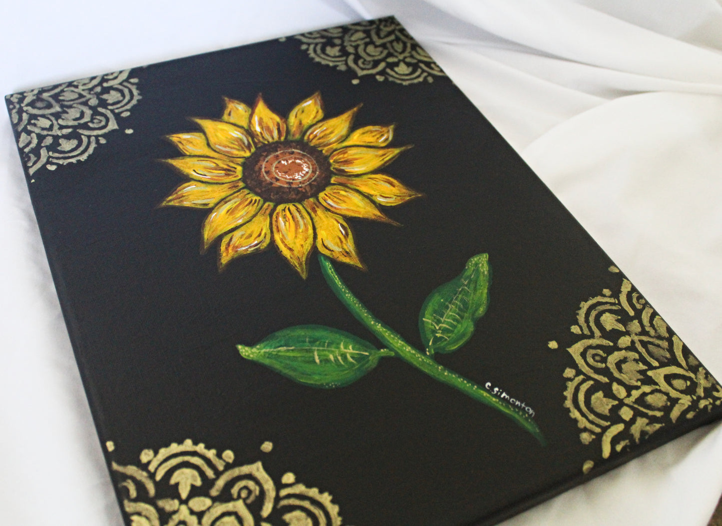 Sunflower Whimsigoth Acrylic Painting