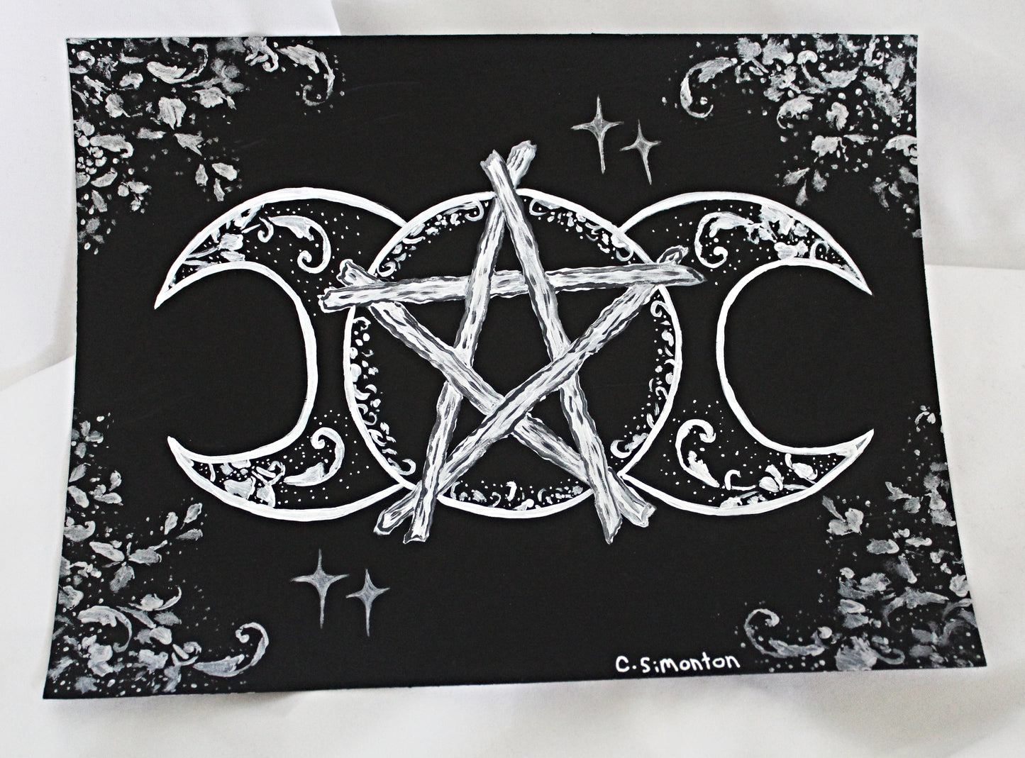 Triple Moon Pentacle Art Print