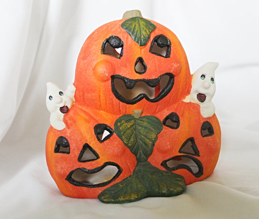 Vintage Jack-O-Lantern Tea Light Holder