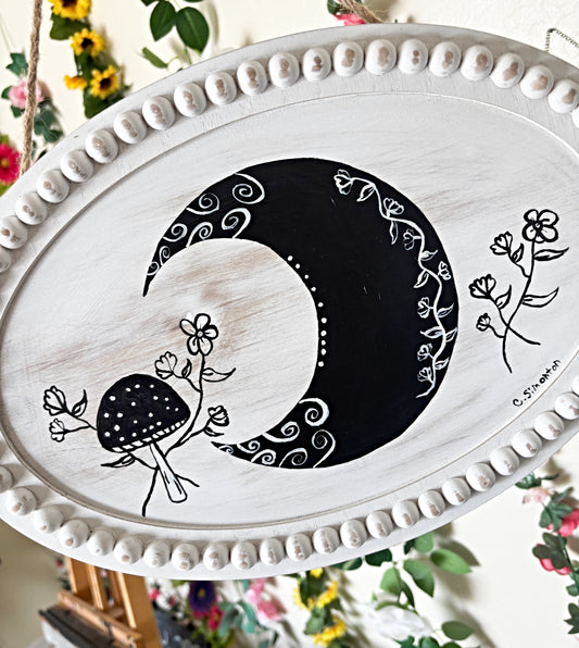 Hand Painted Moon Wall Hanging