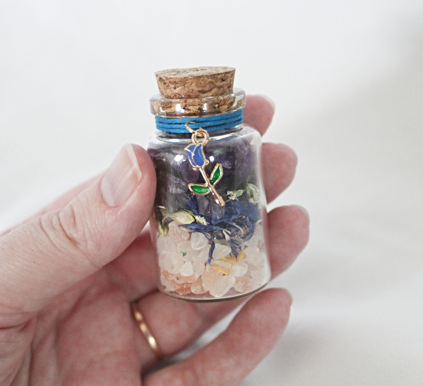 Wildflower Spell Jar featuring Amethyst