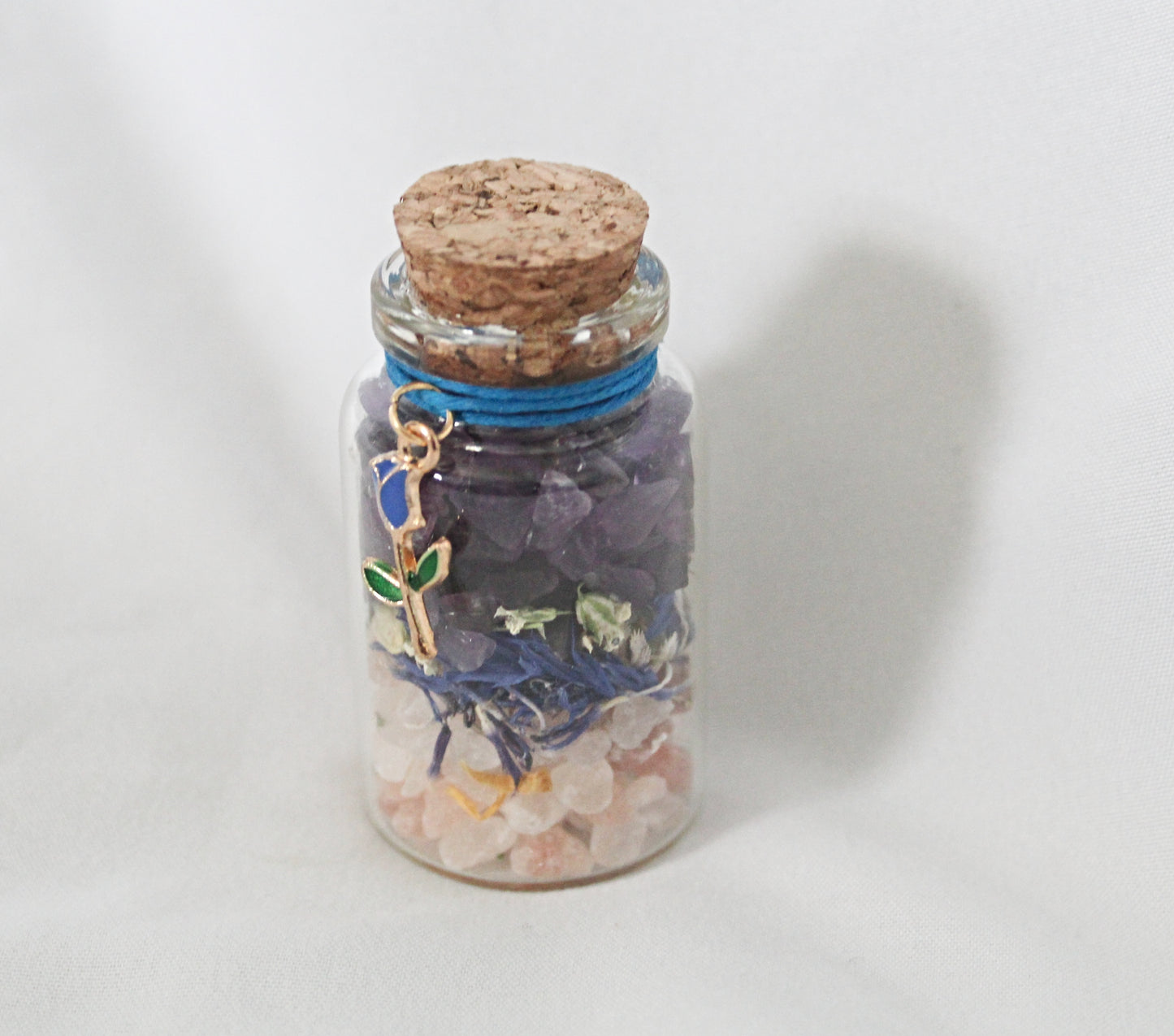 Wildflower Spell Jar featuring Amethyst