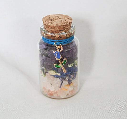 Wildflower Spell Jar featuring Amethyst
