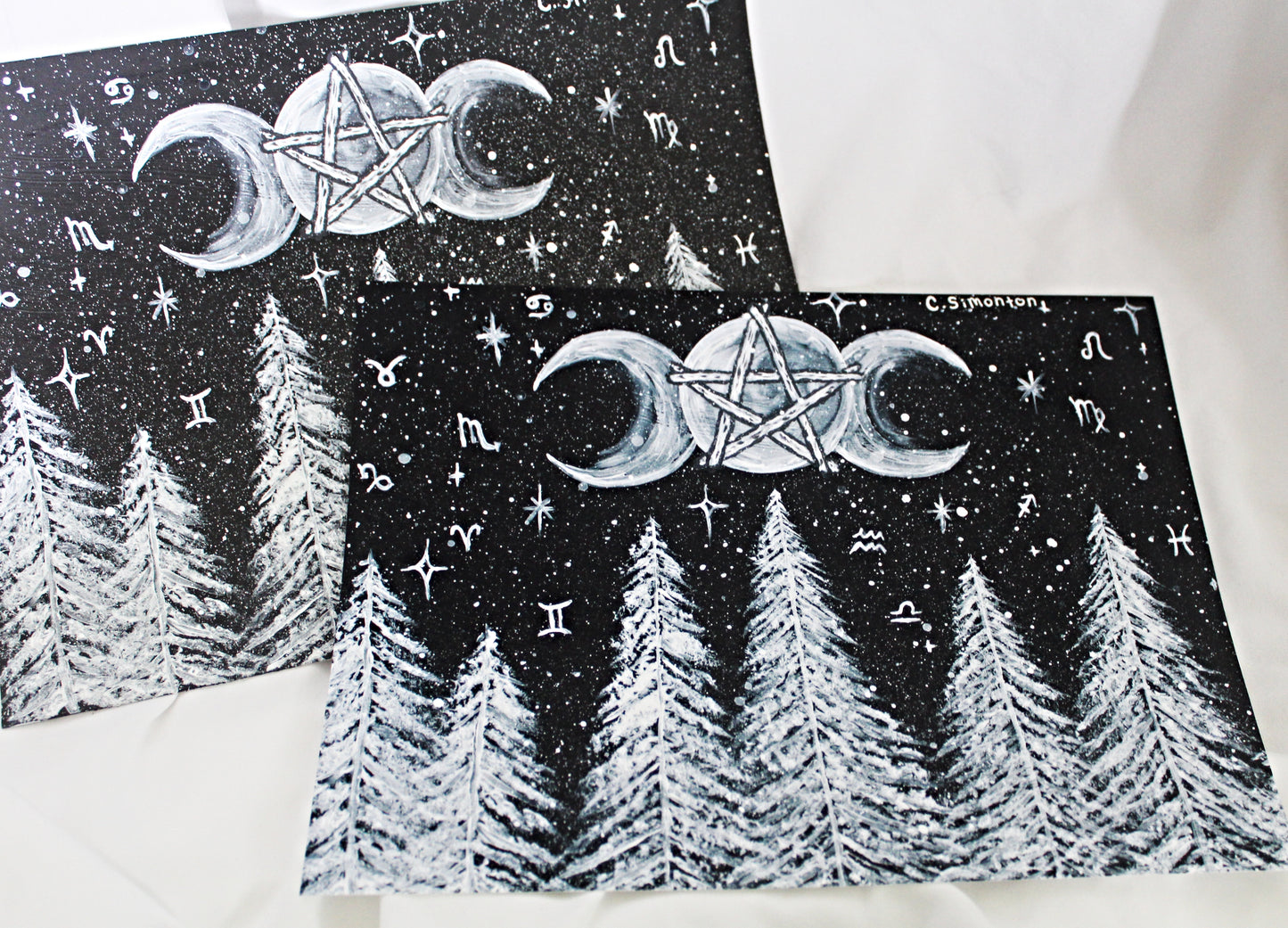 Forest Triple Moon Art Print