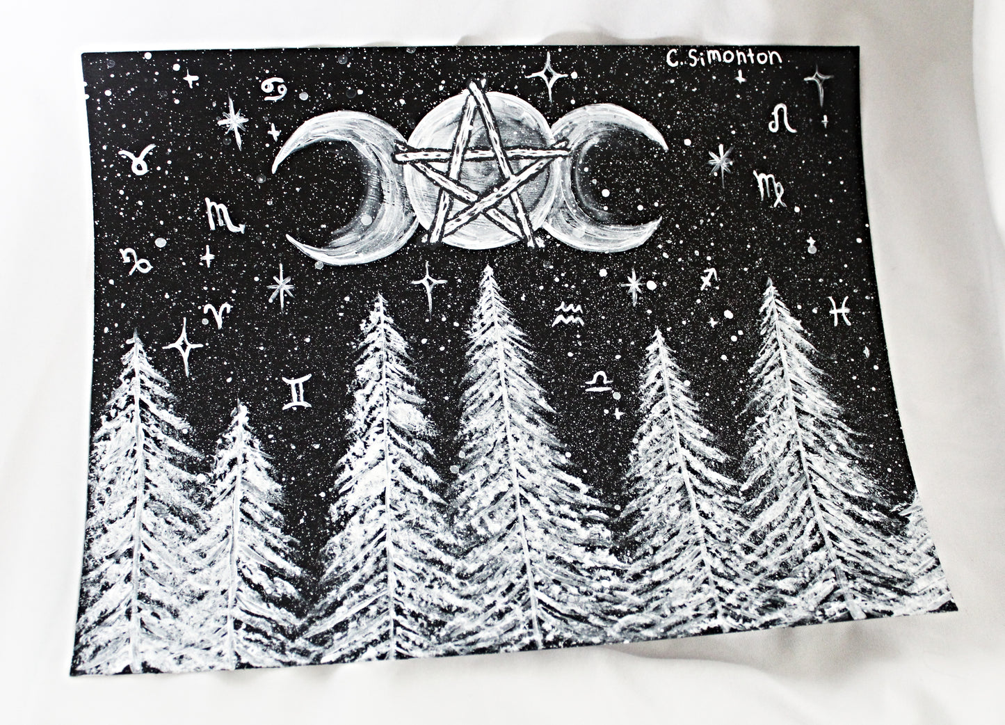 Forest Triple Moon Art Print