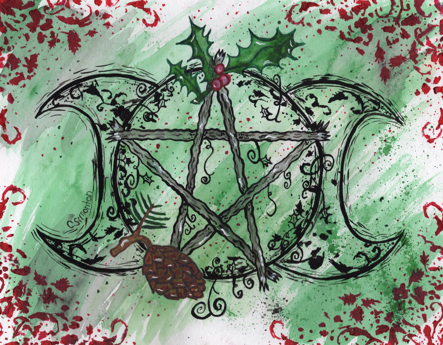 Yule Triple Moon Art Print