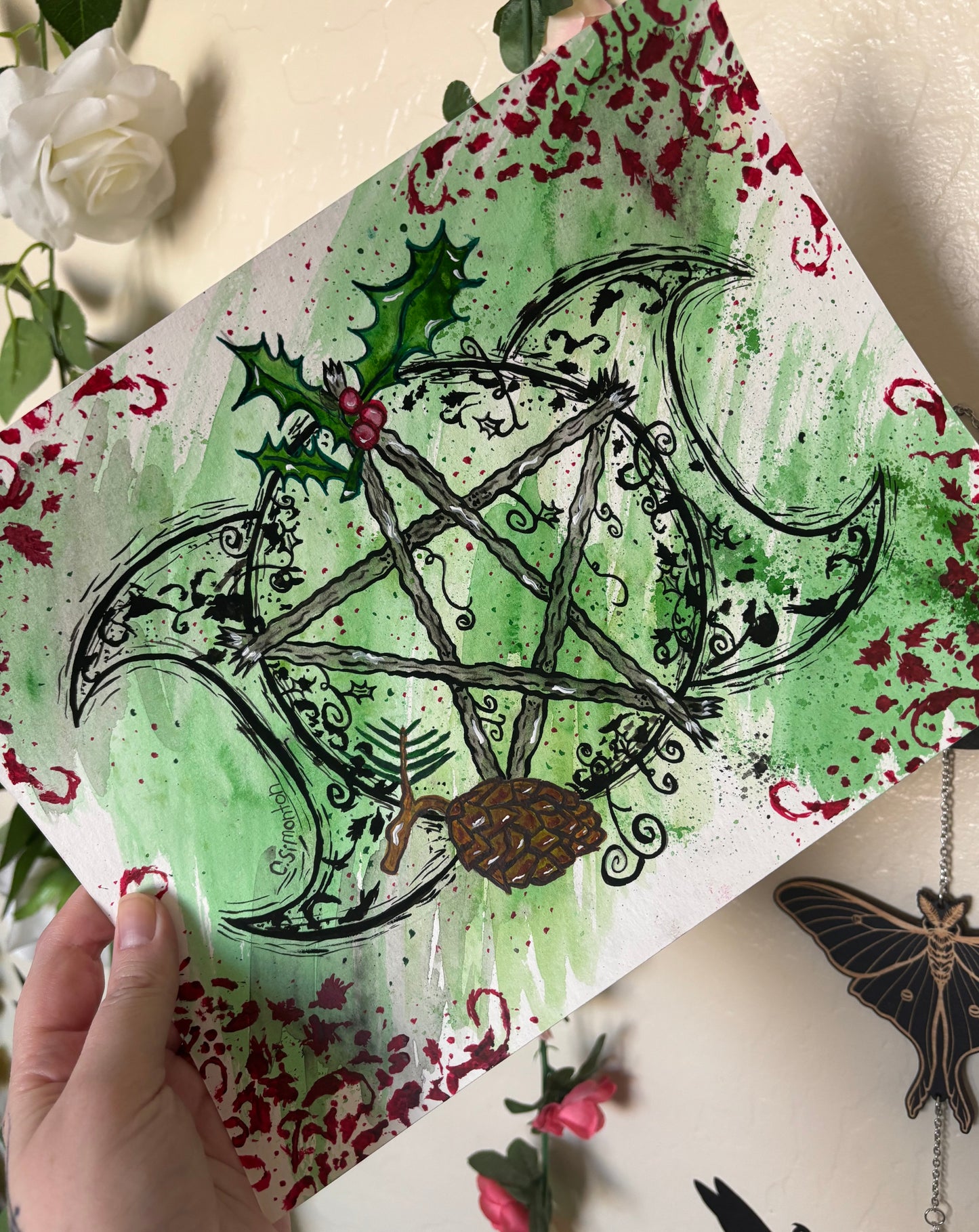 Yule Triple Moon Art Print