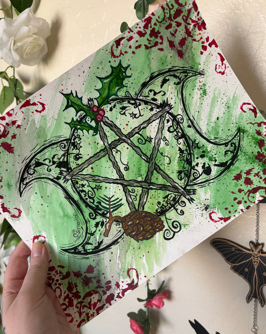 Yule Triple Moon Art Print