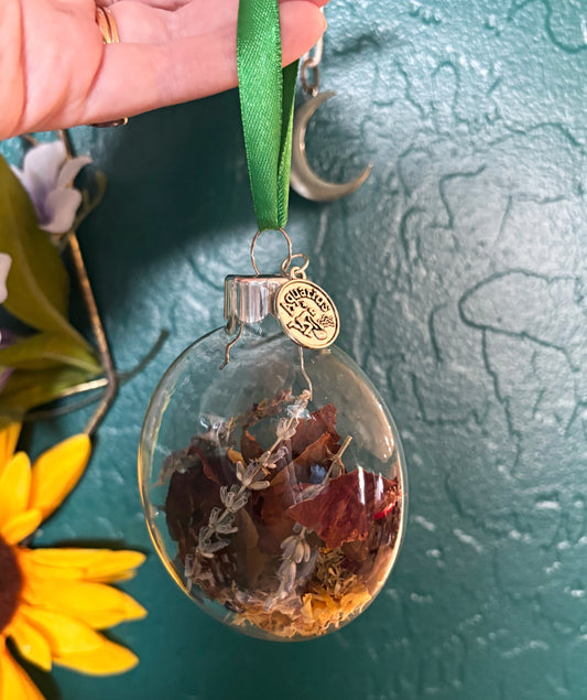 Zodiac Sign Yule Ornament Witch Ball